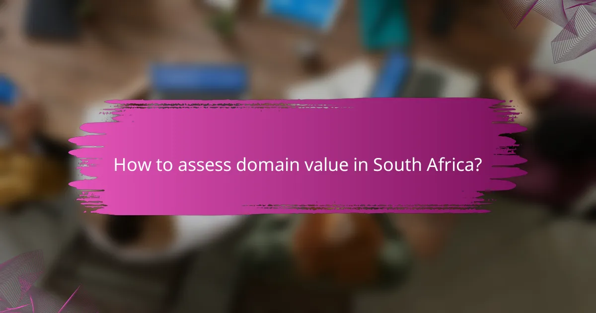How to assess domain value in South Africa?