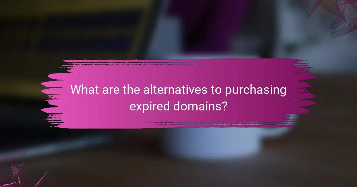 What are the alternatives to purchasing expired domains?
