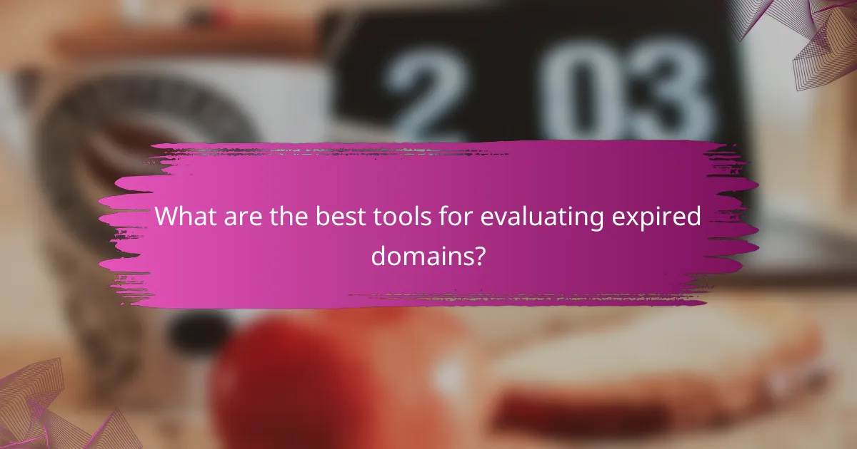 What are the best tools for evaluating expired domains?