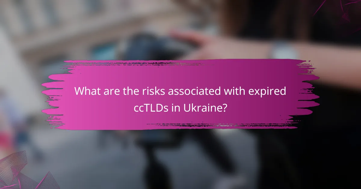What are the risks associated with expired ccTLDs in Ukraine?
