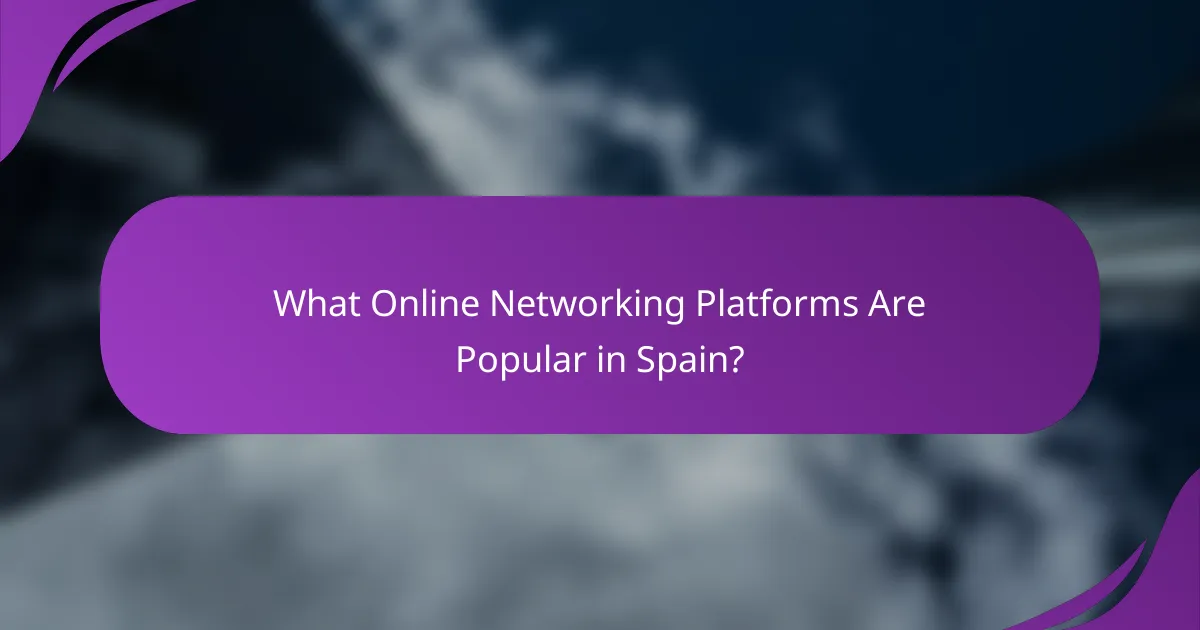 What Online Networking Platforms Are Popular in Spain?
